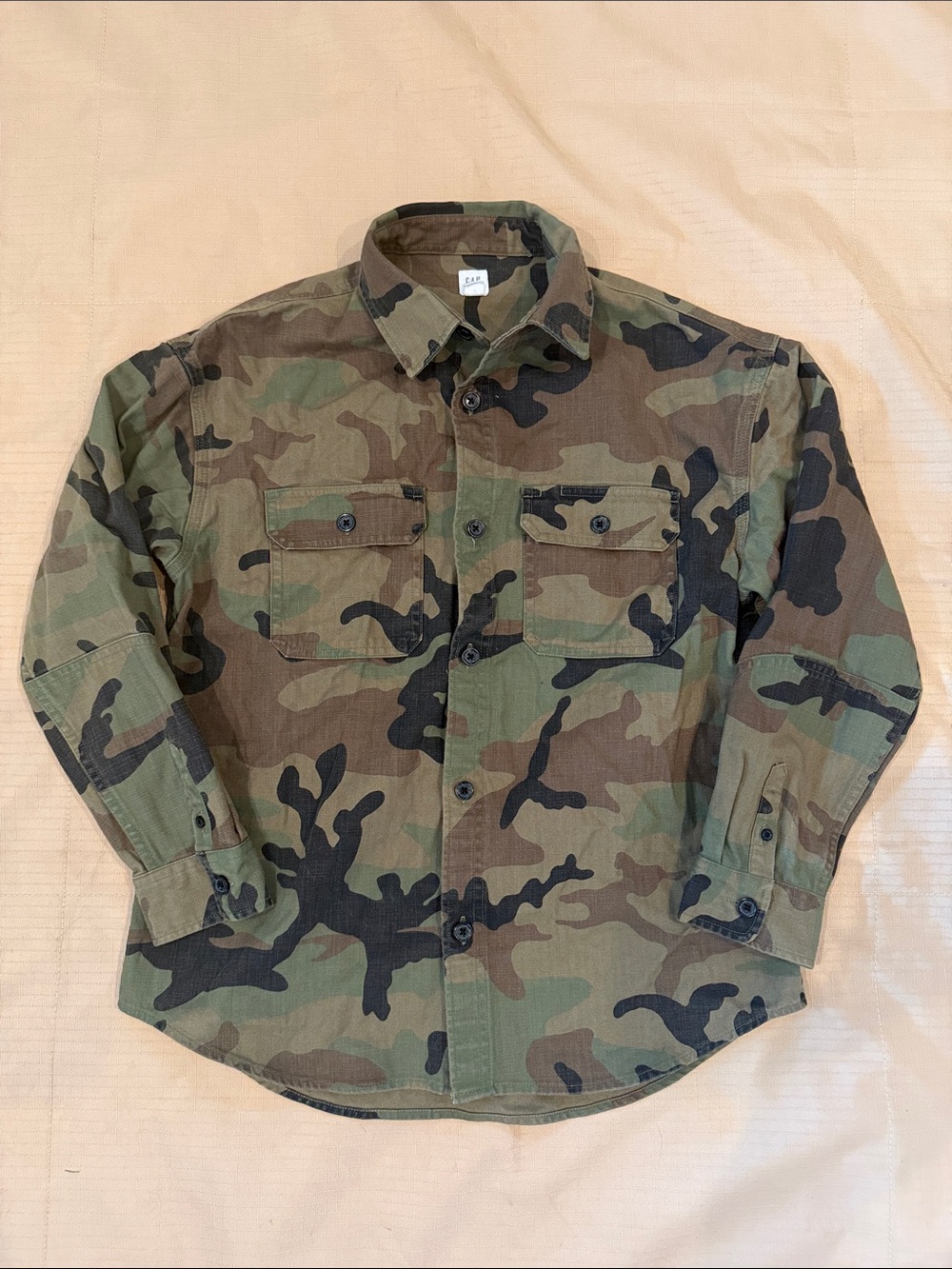 Gap Kids Heavyweight Camo Button Down XL
